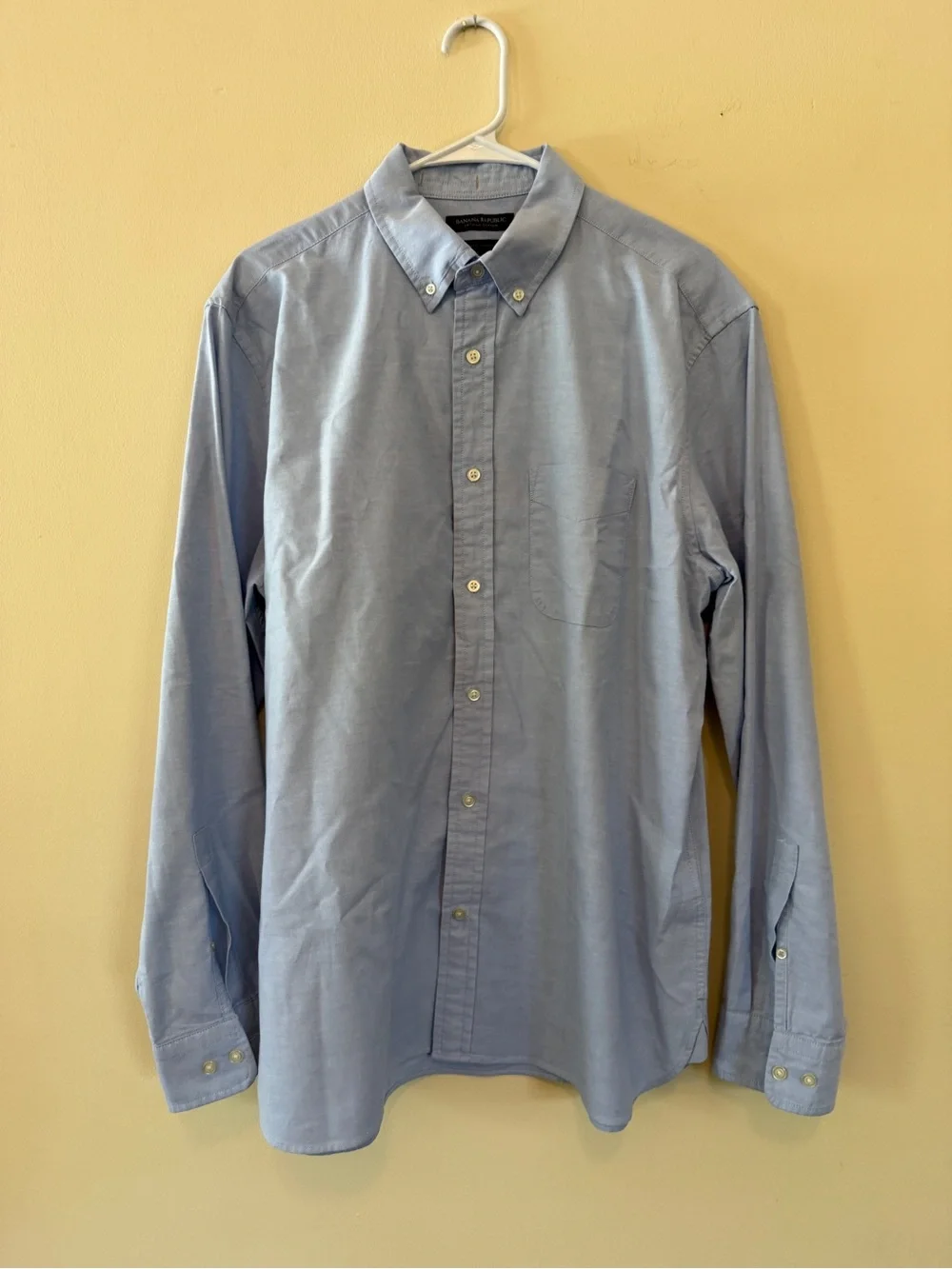 Banana Republic Organic Cotton Untucked Standard Button-Down Shirt Large